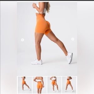 NVGTN Burnt Orange Contour Seamless Shorts
